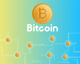 bitcoin cryptocurrency networking concept vector image