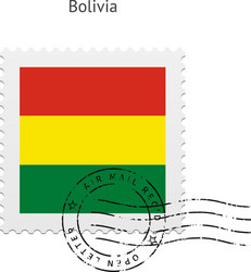 bolivia flag postage stamp vector