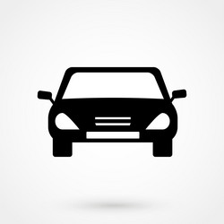 Car icon on white background Royalty Free Vector Image