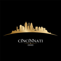 Cincinnati City Skyline Silhouette Vector Image