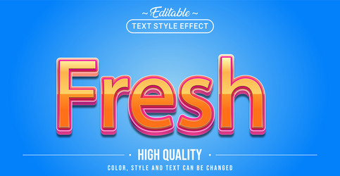 editable text style effect - fresh vector image