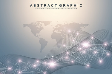 geometric abstract background with connected lines vector image