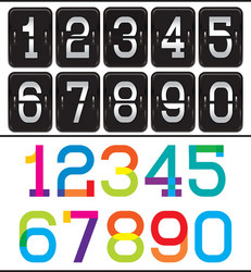 set of two sets numbers for advertising and web vector image