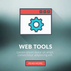 flat design concept for web tools with blur vector image