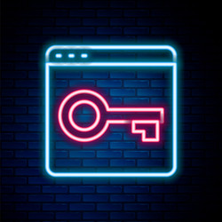 glowing neon line secure your site with https ssl vector image