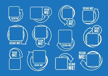 qr code template set scan me icon for payment vector image