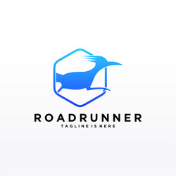roadrunner bird abstract minimal simple geometric vector image