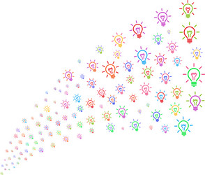 source stream of light bulb vector image