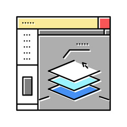 3d slicing software color icon vector image