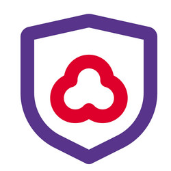 digital shield installed for system security vector image