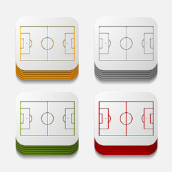 Square button playing field vector