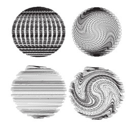 Abstract Fractal Sphere Set - Dynamic Shapes vector image