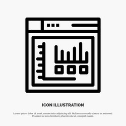 browser internet web static line icon vector image