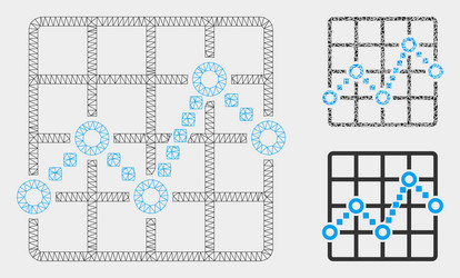 line plot mesh 2d model and triangle mosaic vector image