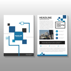 Square Report Layout Abstract Red & Blue Square Report Royalty Free Vector