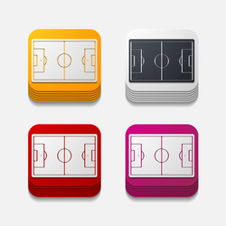 square button playing field vector