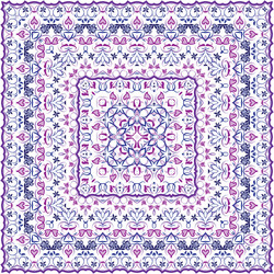 square pattern for the silk scarf vector