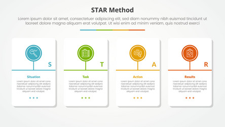 Star method infographic concept for slide Vector Image