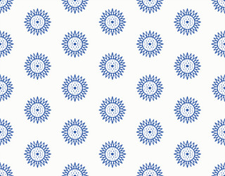 Indigo blue hand drawn seamless pattern vector