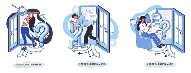 ladge question mark problem and solution concept vector image