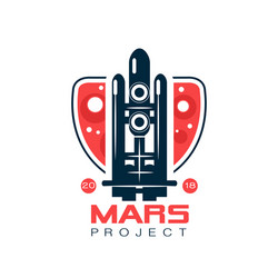 logo for mars project with abstract image vector image