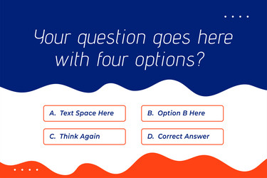 multiple option quiz game banner for your next vector image