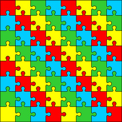 Puzzle pattern design vector