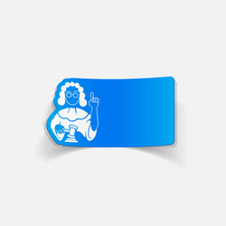 realistic design element judge vector image