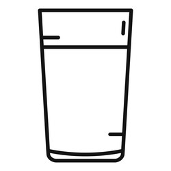 Milk glass icon outline cup drink vector