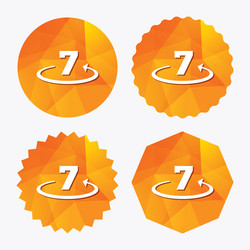 return of goods within 7 days sign icon vector