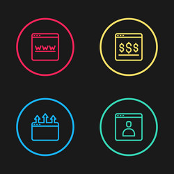 set line browser window create account screen vector image
