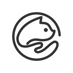 Cat pet logo template icon brand identity Vector Image