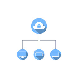 computing network icon design vector image