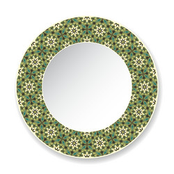 decorative plate with circular pattern vector image