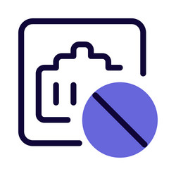 ethernet usage restricted or prohibited in network vector image