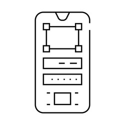 prototype ux ui design line icon vector image