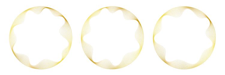abstract frame with wavy inner corners round vector image