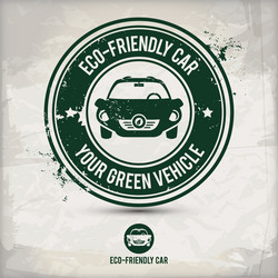 Alternative eco friendly bus stamp Royalty Free Vector Image