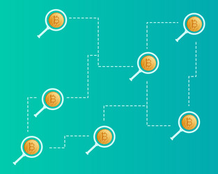 bitcoin cryptocurrency network concept background vector image