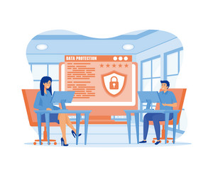 data protection for website and mobile app vector image