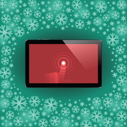 digital tablet with shiny sensor screen touch vector image