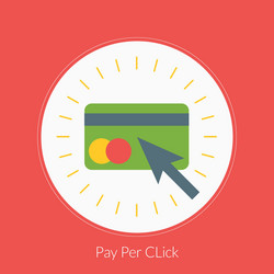 Flat design concept for pay per click w vector