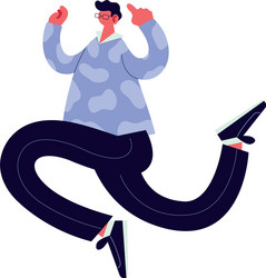 man walking and dancing with style vector image