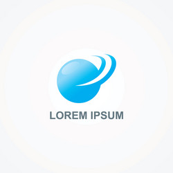 Round abstract loop colored logo Royalty Free Vector Image