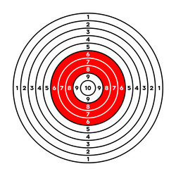 shooting range paper target with divisions marks vector image