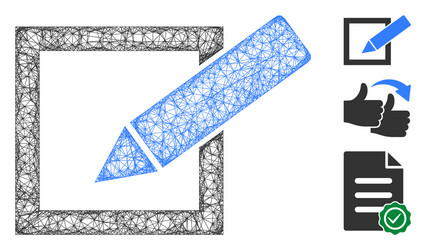 take a poll polygonal web mesh vector image
