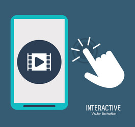 Tech Interaction Concepts vector image