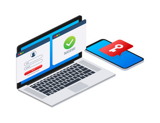 Two-Factor Authentication Login vector image