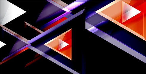 3d triangular minimal abstract background vector image