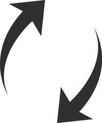 arrows icon shape pointer reload progress vector image